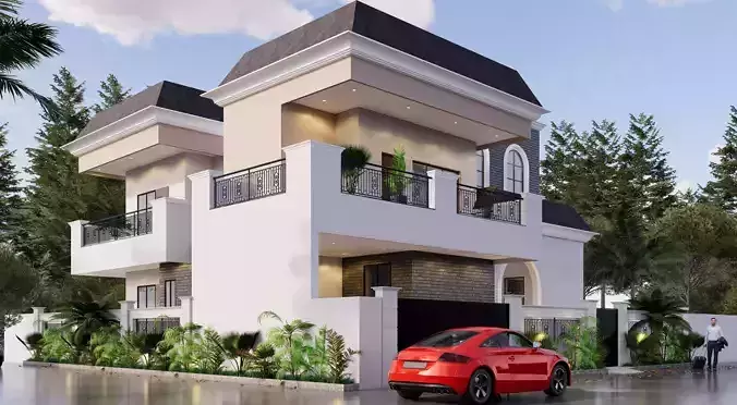 NEO Classic Luxurious Modern House  High-Quality Architectural 