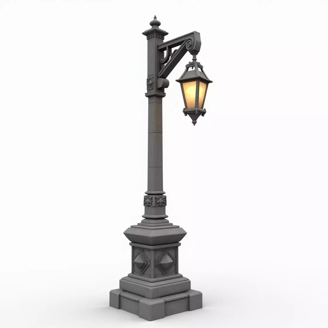 medieval street lamp 3D print model