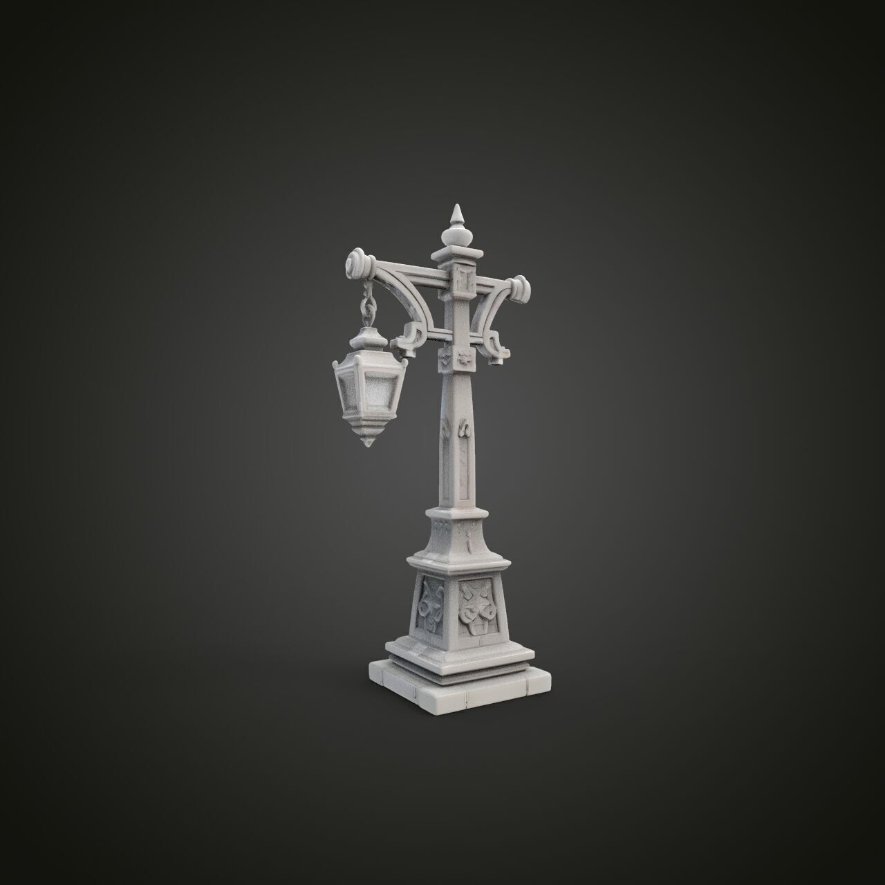 medieval street lamp 3D print model_5