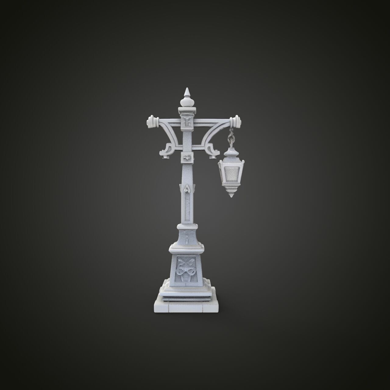 medieval street lamp 3D print model_3