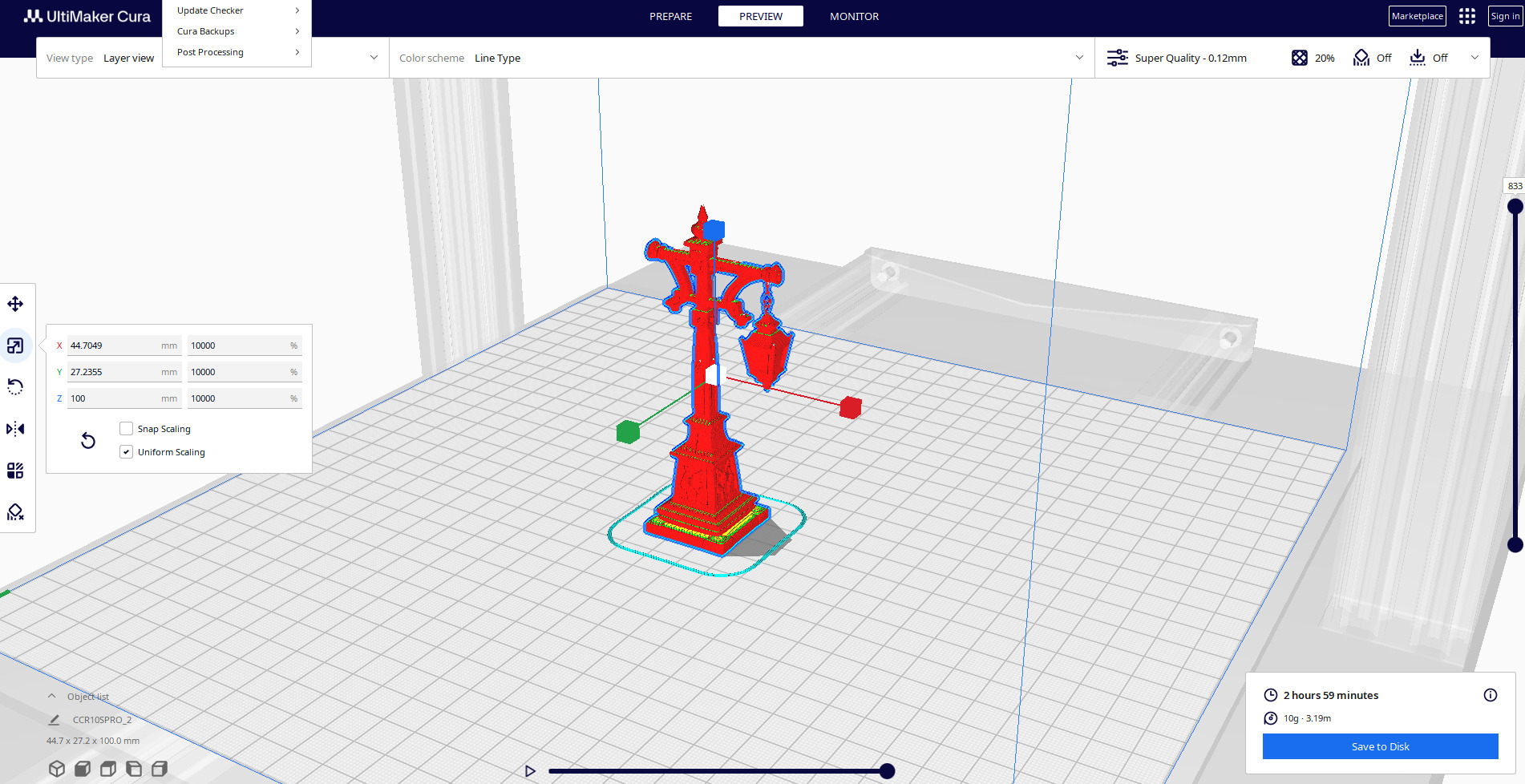 medieval street lamp 3D print model_2