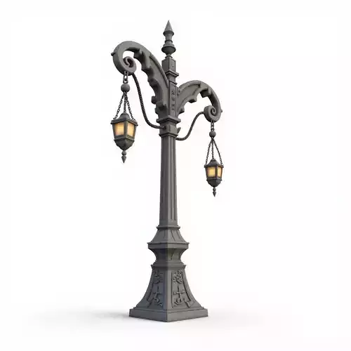 medieval street lamp
