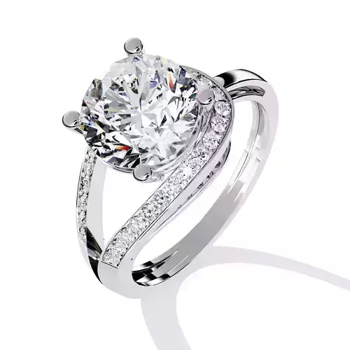 ROUND  DIAMOND RING -CAD-019