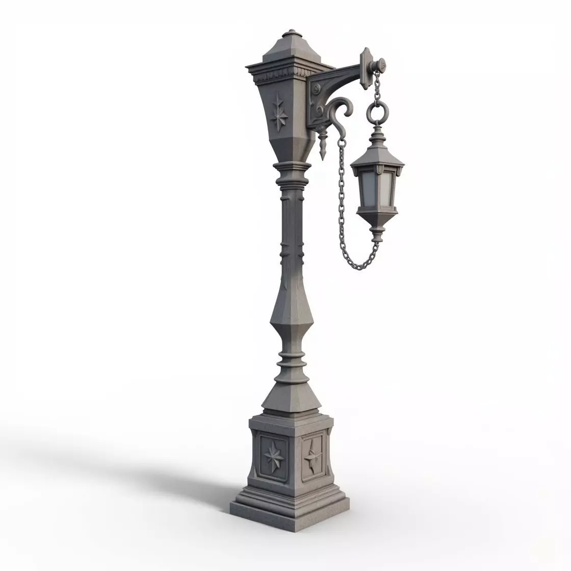 medieval street lamp 3D print model