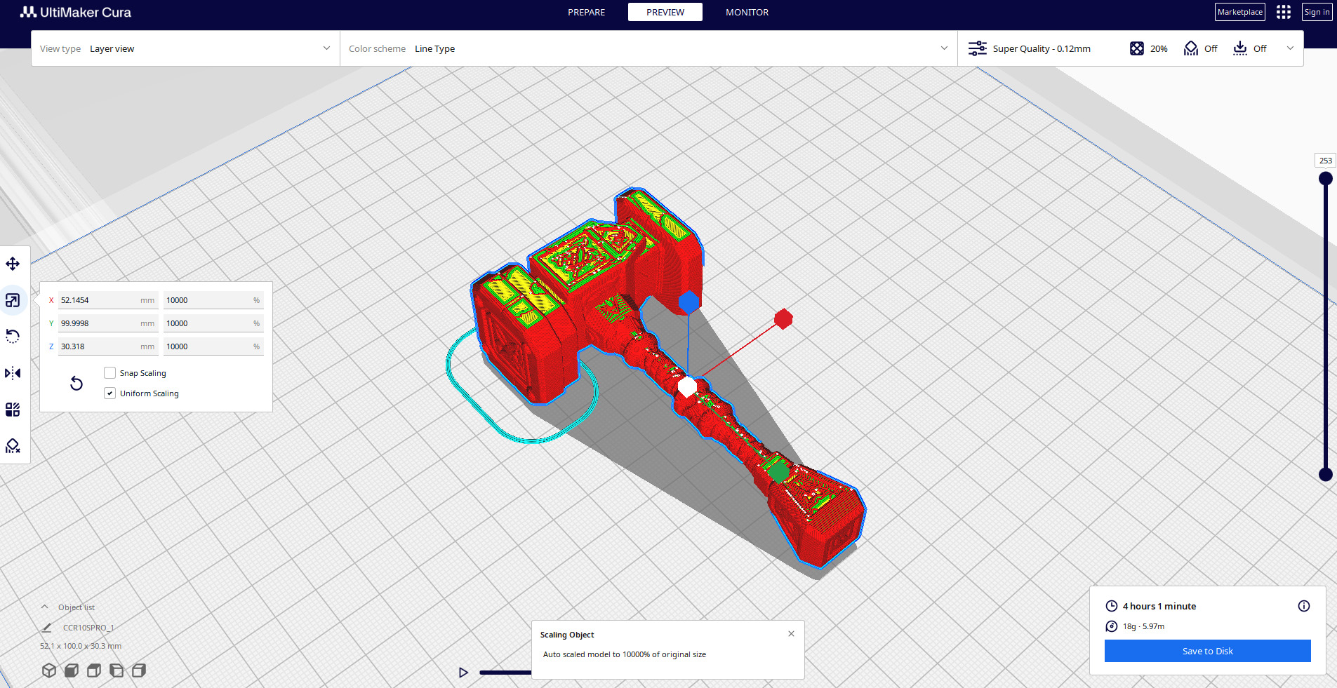 fantasy hammer 3D print model_1