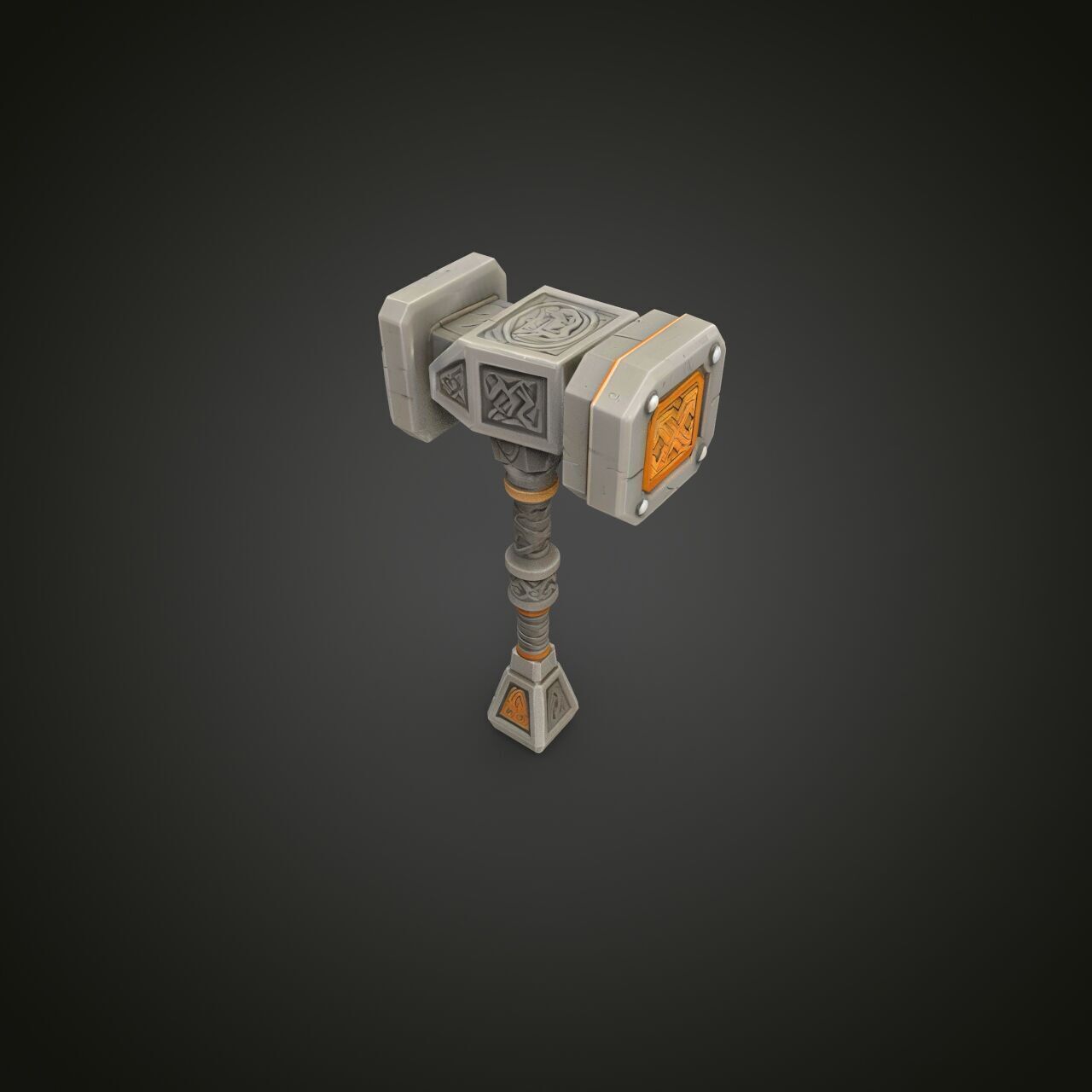 fantasy hammer 3D print model_4