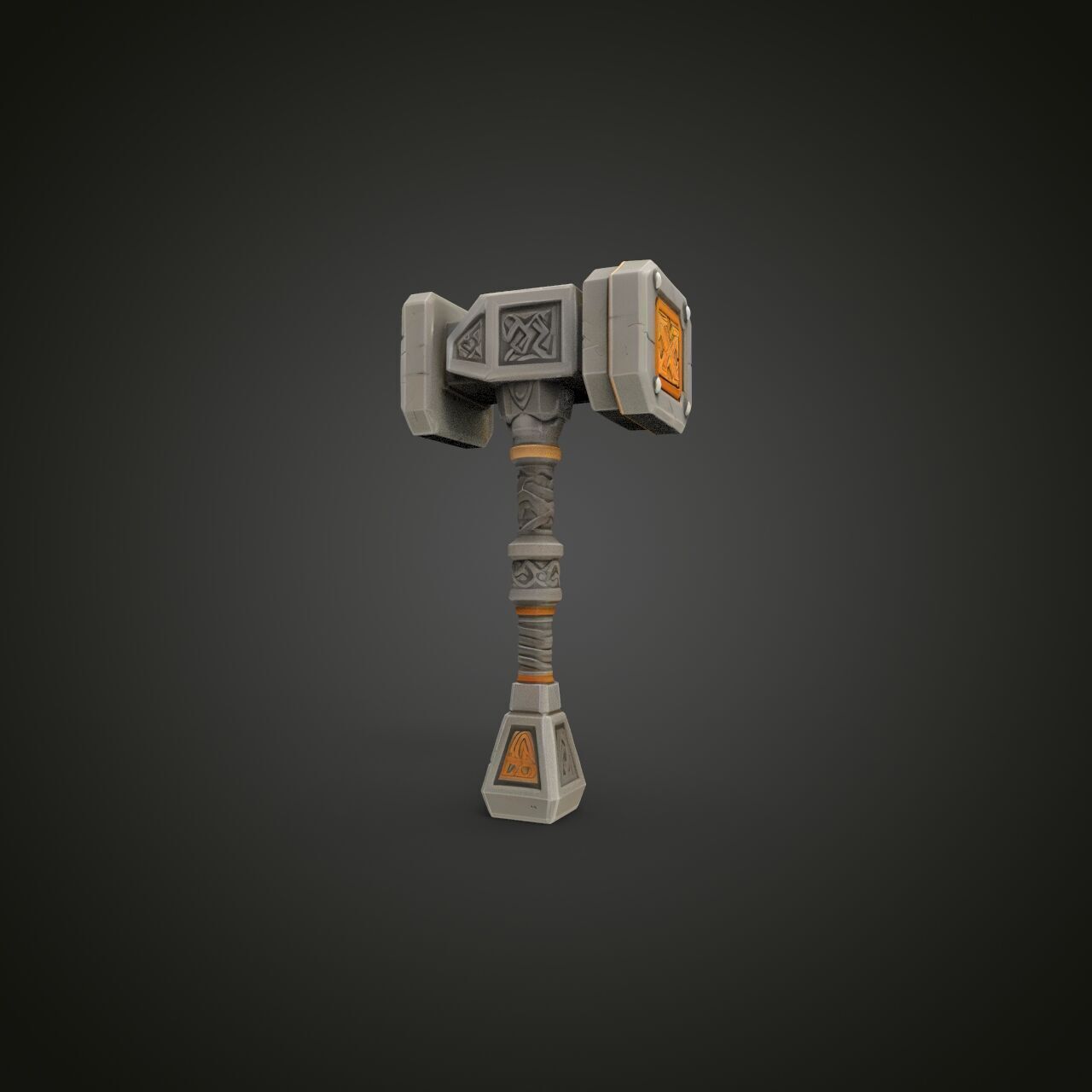 fantasy hammer 3D print model_2