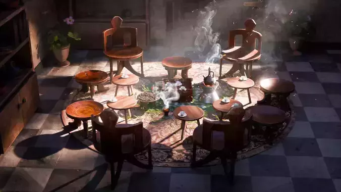 Ethiopian coffee ceremony