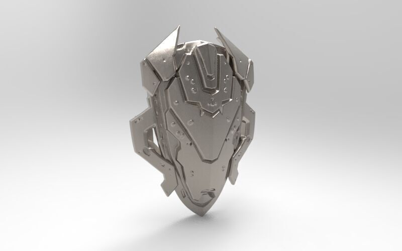 sci-fi fantasy shield 3D print model_4