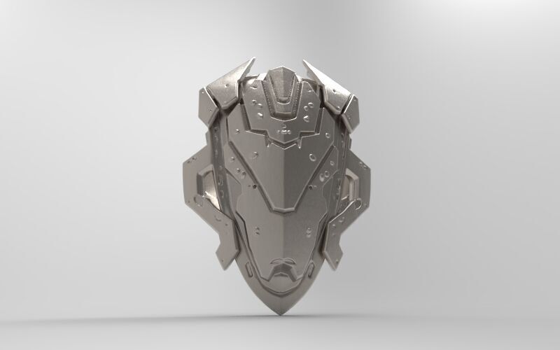 sci-fi fantasy shield 3D print model_5