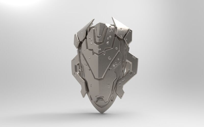 sci-fi fantasy shield 3D print model_2