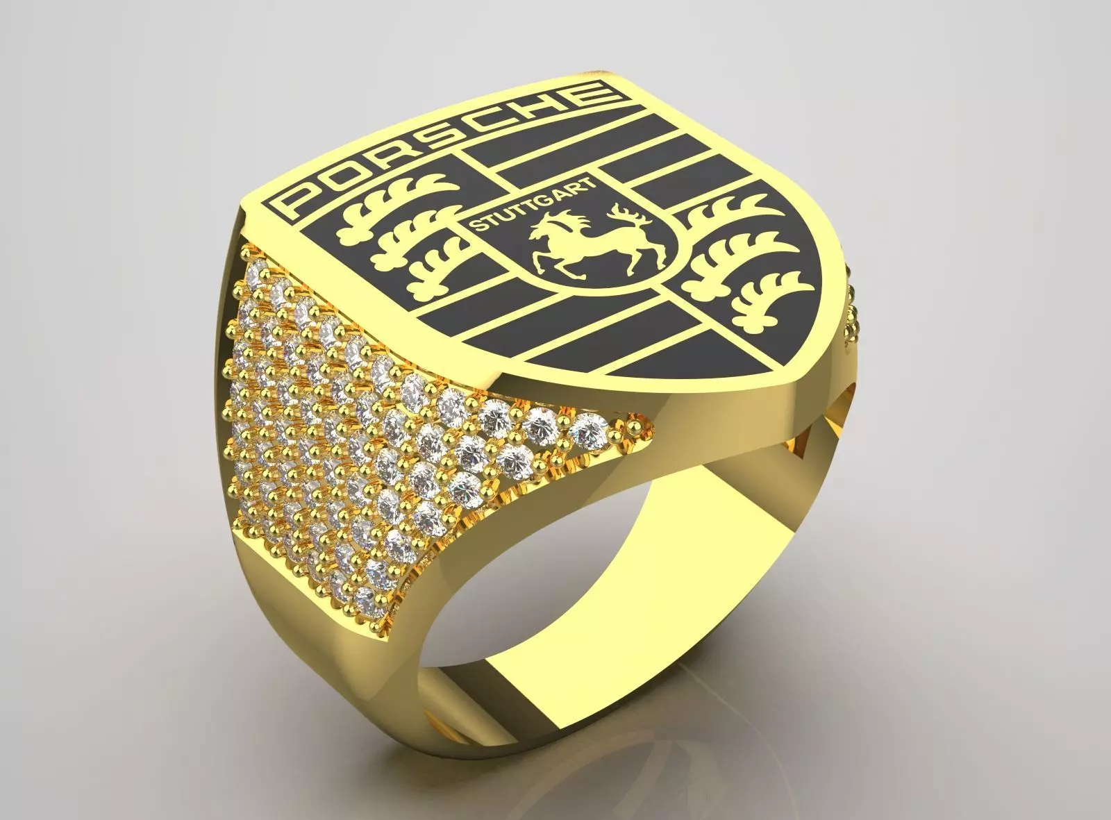 porsche man jewelry ring mr0183 3D print model