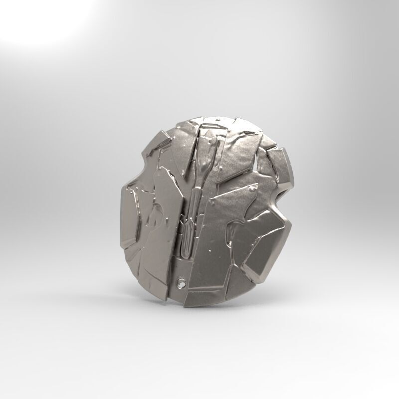 sci-fi fantasy shield 3D print model_3