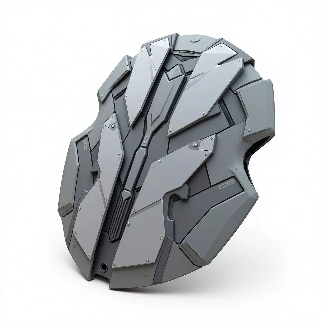 sci-fi fantasy shield 3D print model_0