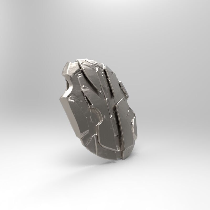 sci-fi fantasy shield 3D print model_1