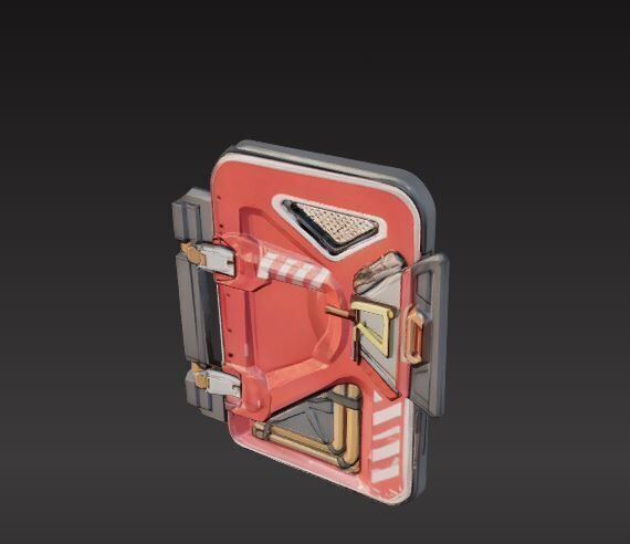 futuristic scifi door 3D print model_2