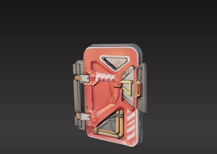 futuristic scifi door 3D print model_1