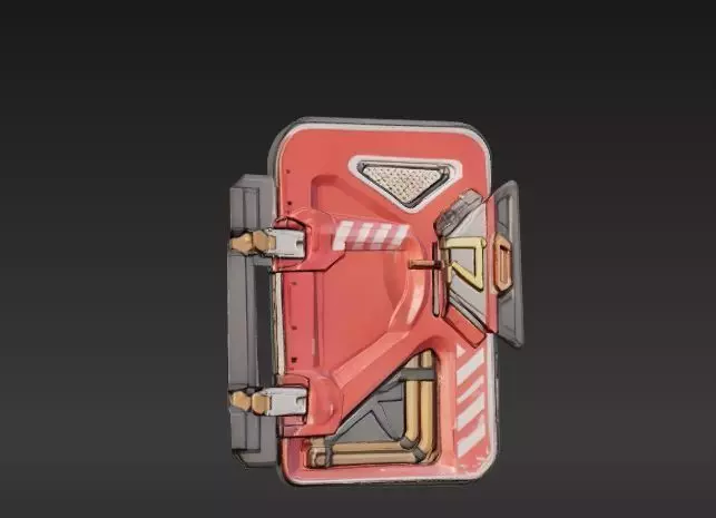 futuristic scifi door 3D print model_0