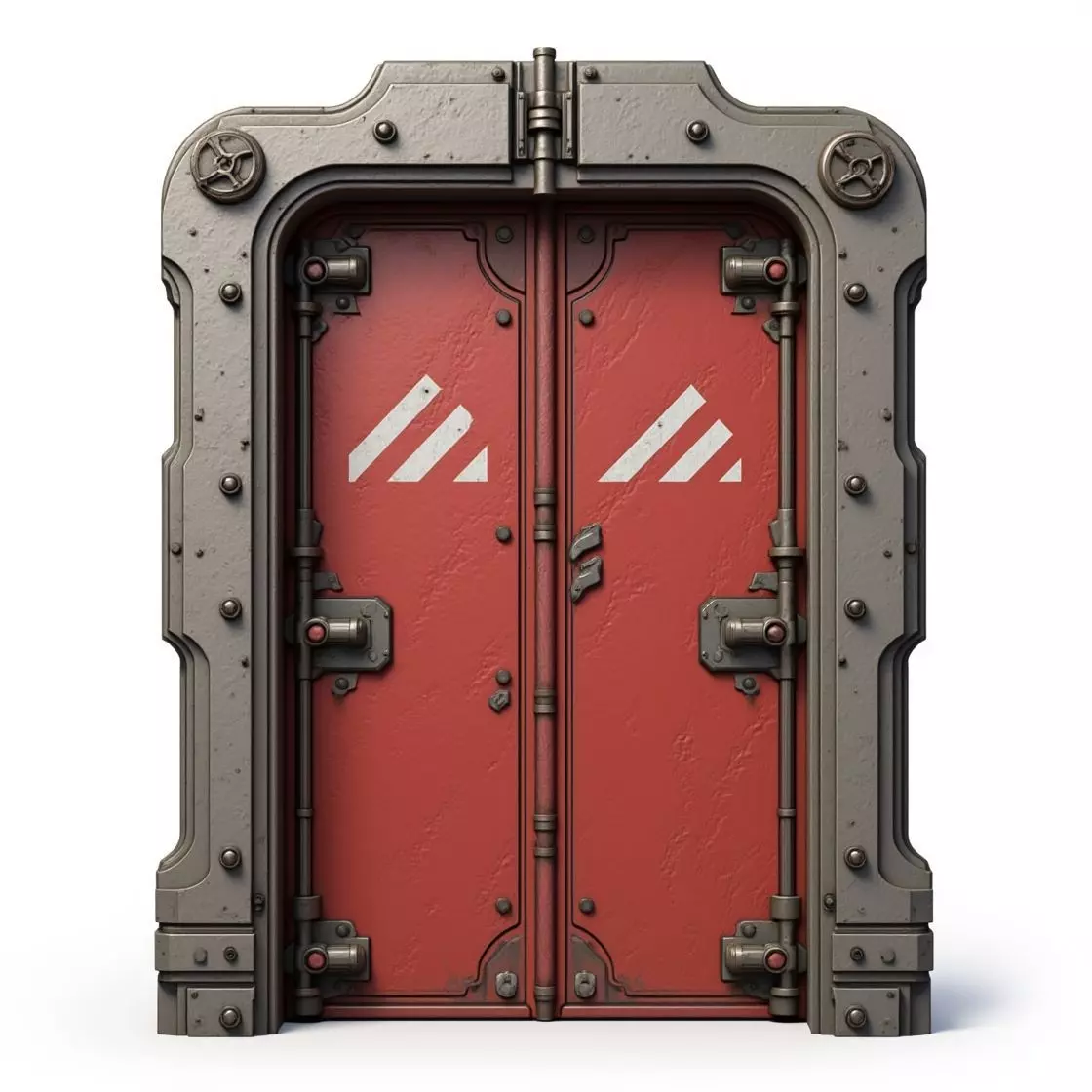 futuristic sci-fi door 3D print model_0