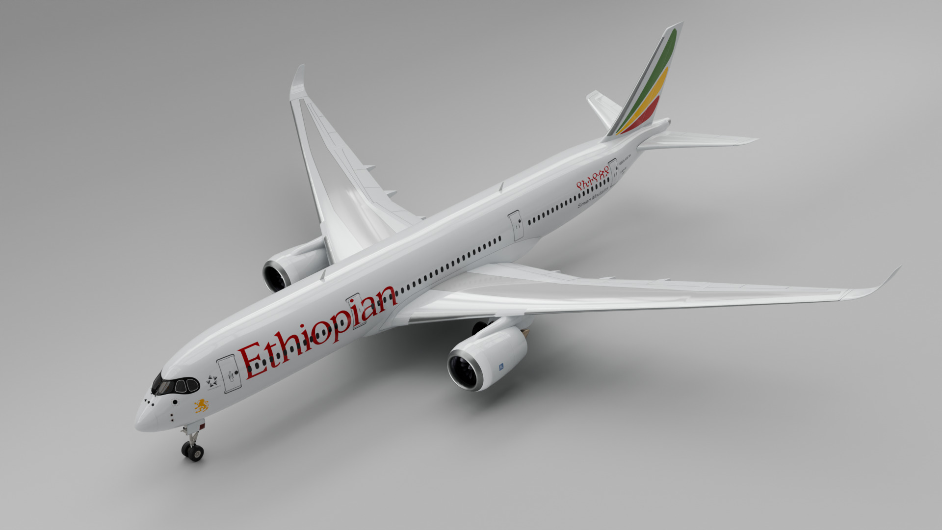 Airbus A350 3D model_3