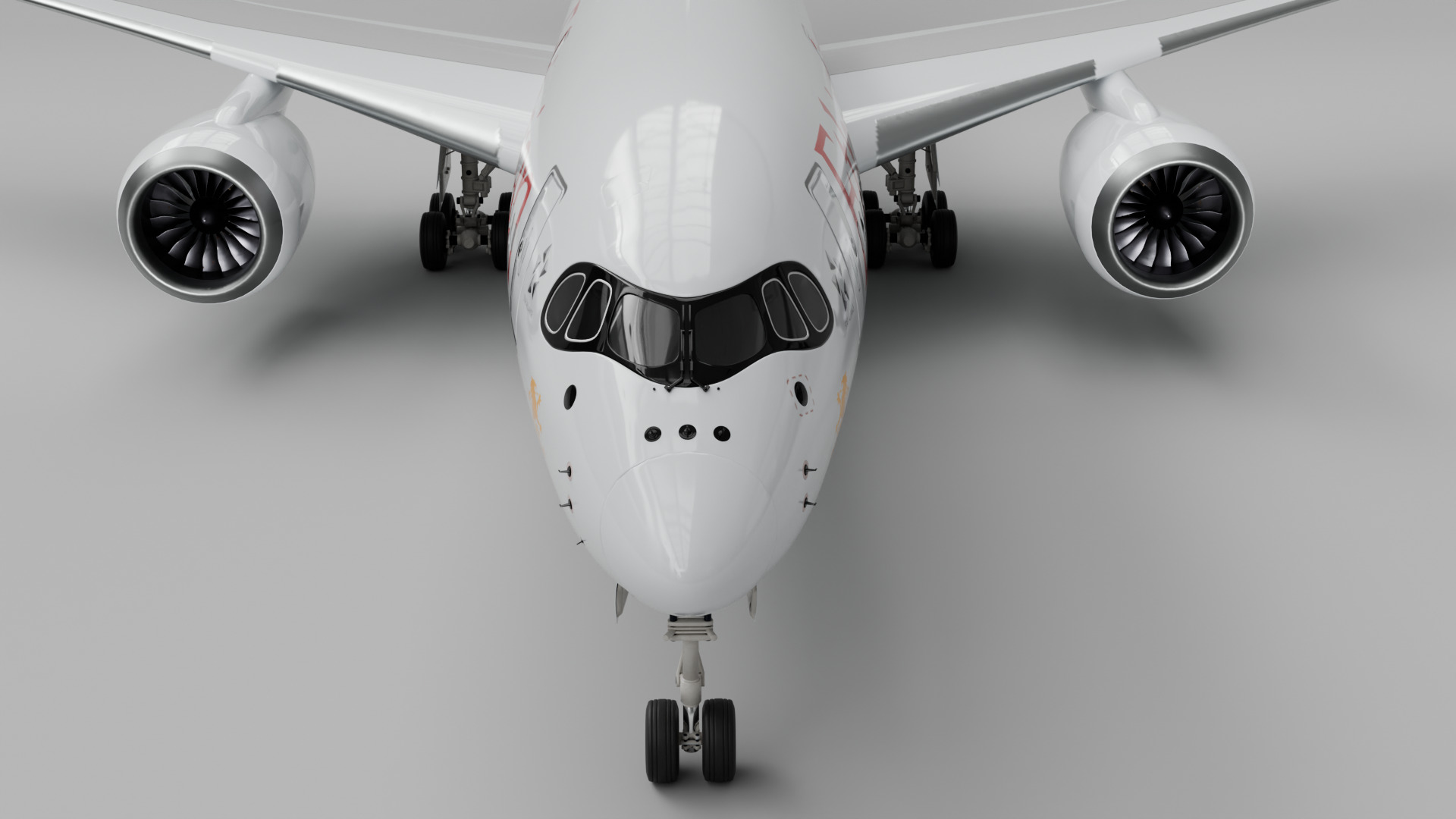 Airbus A350 3D model_2