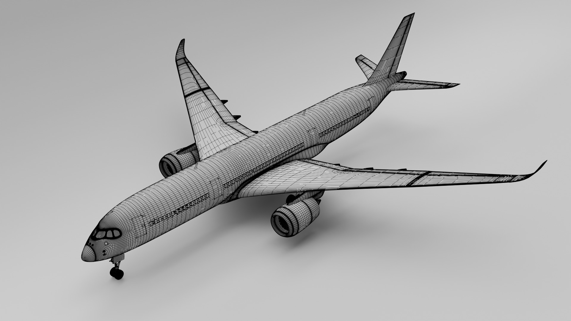 Airbus A350 3D model_10