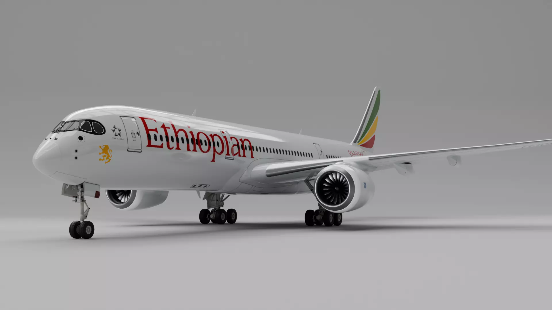 Airbus A350 3D model_0