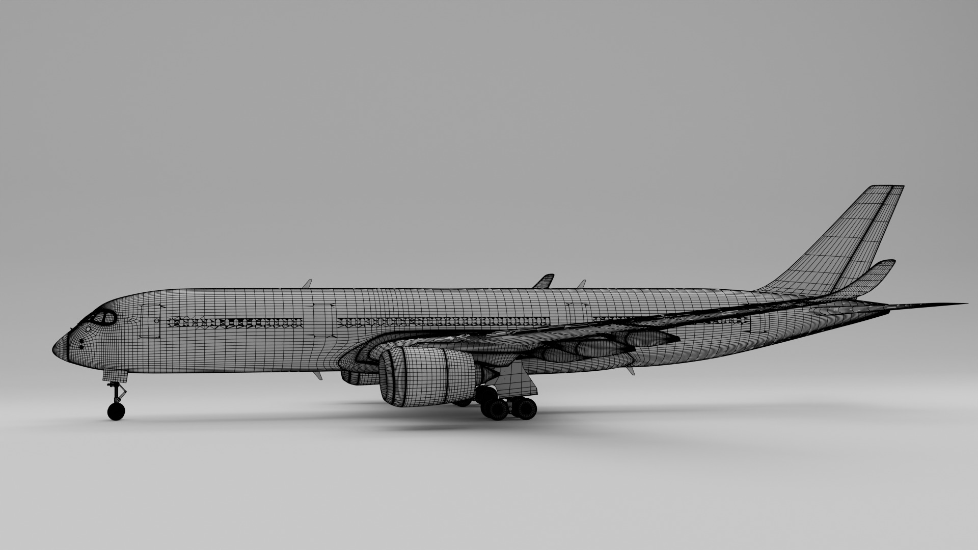Airbus A350 3D model_9