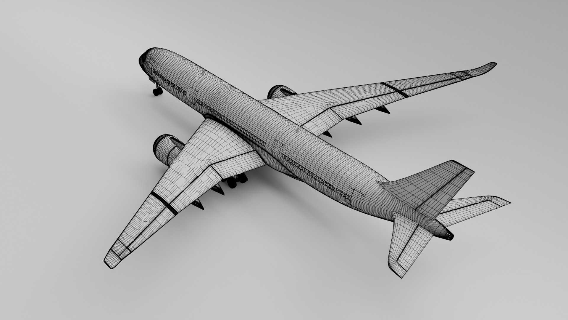 Airbus A350 3D model_7