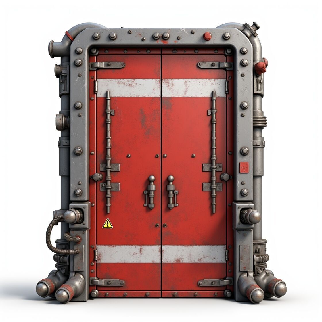 futuristic sci-fi door 3D print model_1