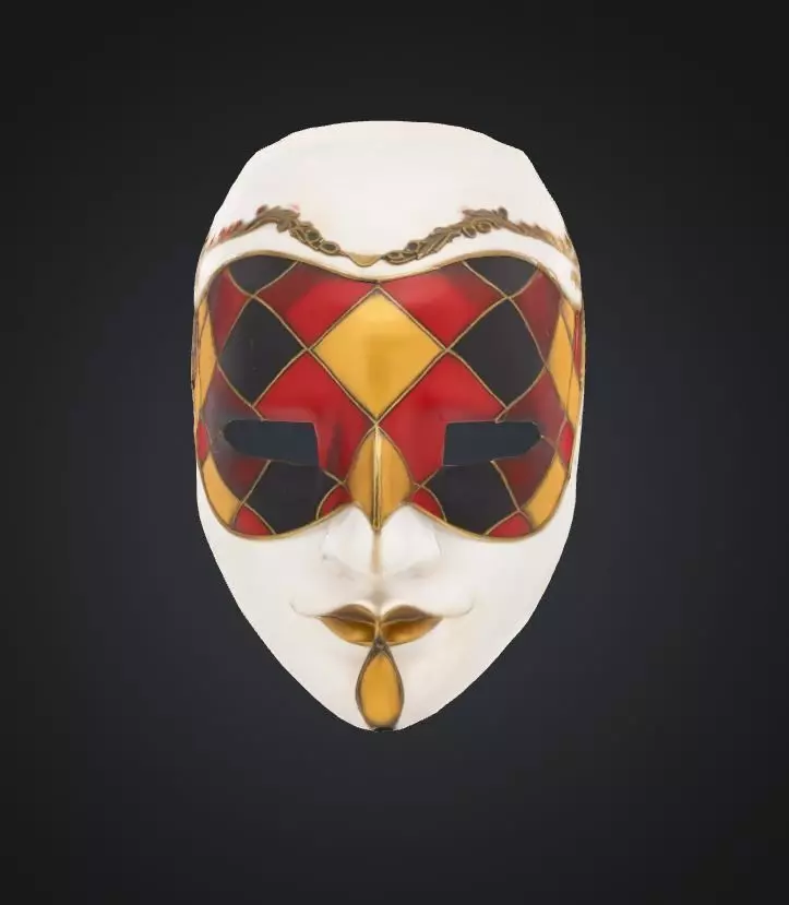 Unisex Pattern Prom Face Mask - Prom Unisex Embroidered Mask 3D print model_0