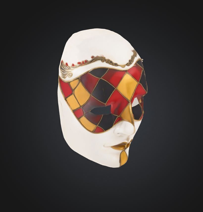 Unisex Pattern Prom Face Mask - Prom Unisex Embroidered Mask 3D print model_1