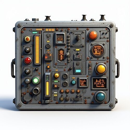 sci-fi electronic module  3D print model