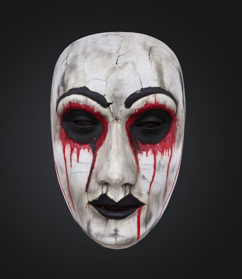Japan Garez Move Face Mask - Horror Helloween Face Mask  3D print model_51