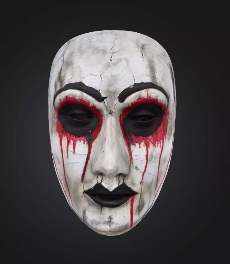 Japan Garez Move Face Mask - Horror Helloween Face Mask  3D print model_0