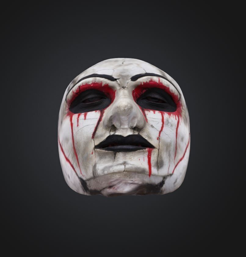 Japan Garez Move Face Mask - Horror Helloween Face Mask  3D print model_8
