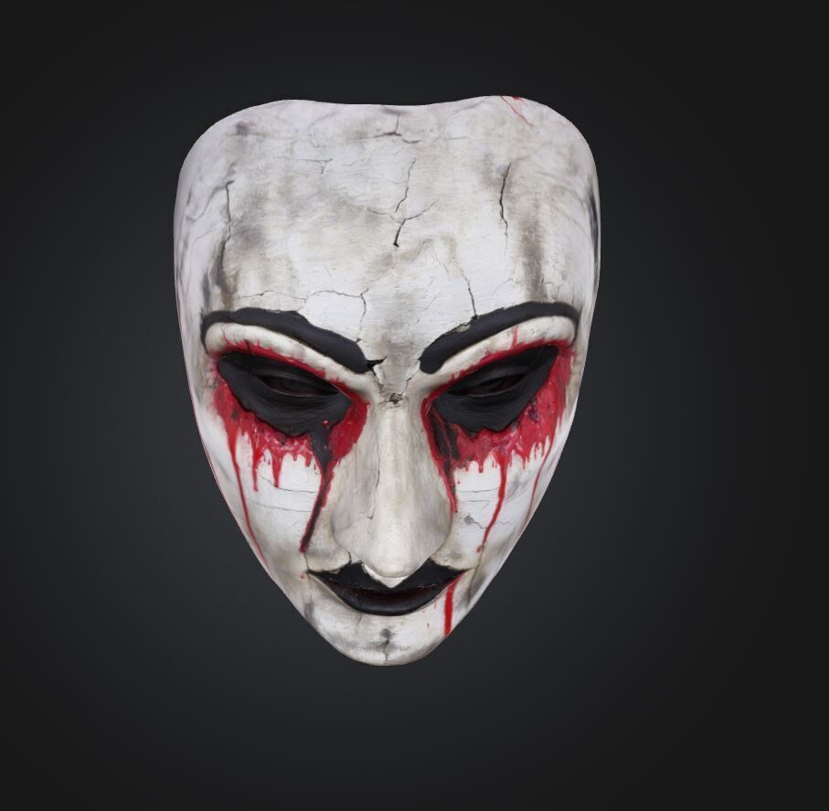 Japan Garez Move Face Mask - Horror Helloween Face Mask  3D print model_16