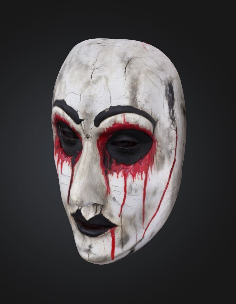 Japan Garez Move Face Mask - Horror Helloween Face Mask  3D print model_49