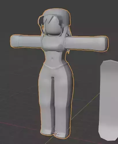 Roblox skater girl r34  Low-poly 3D model