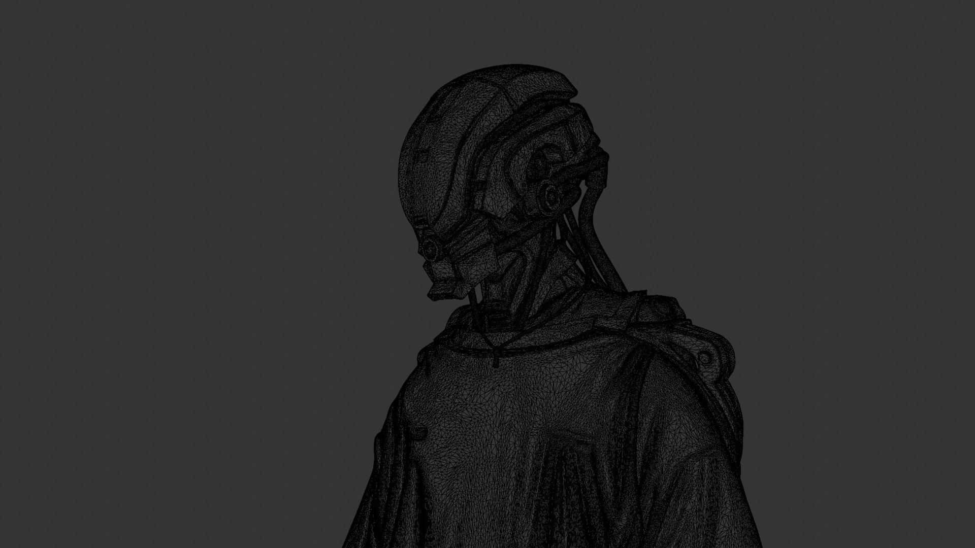 Futuristic Sci-Fi Robot High Detail 3D model_5