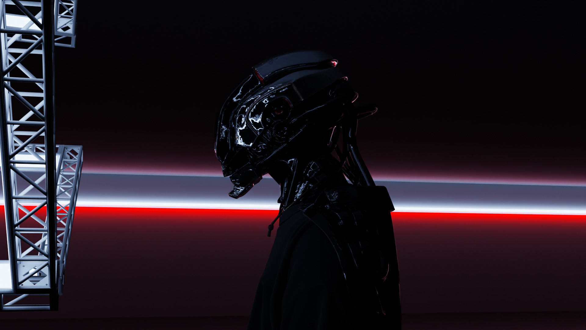 Futuristic Sci-Fi Robot High Detail 3D model_2