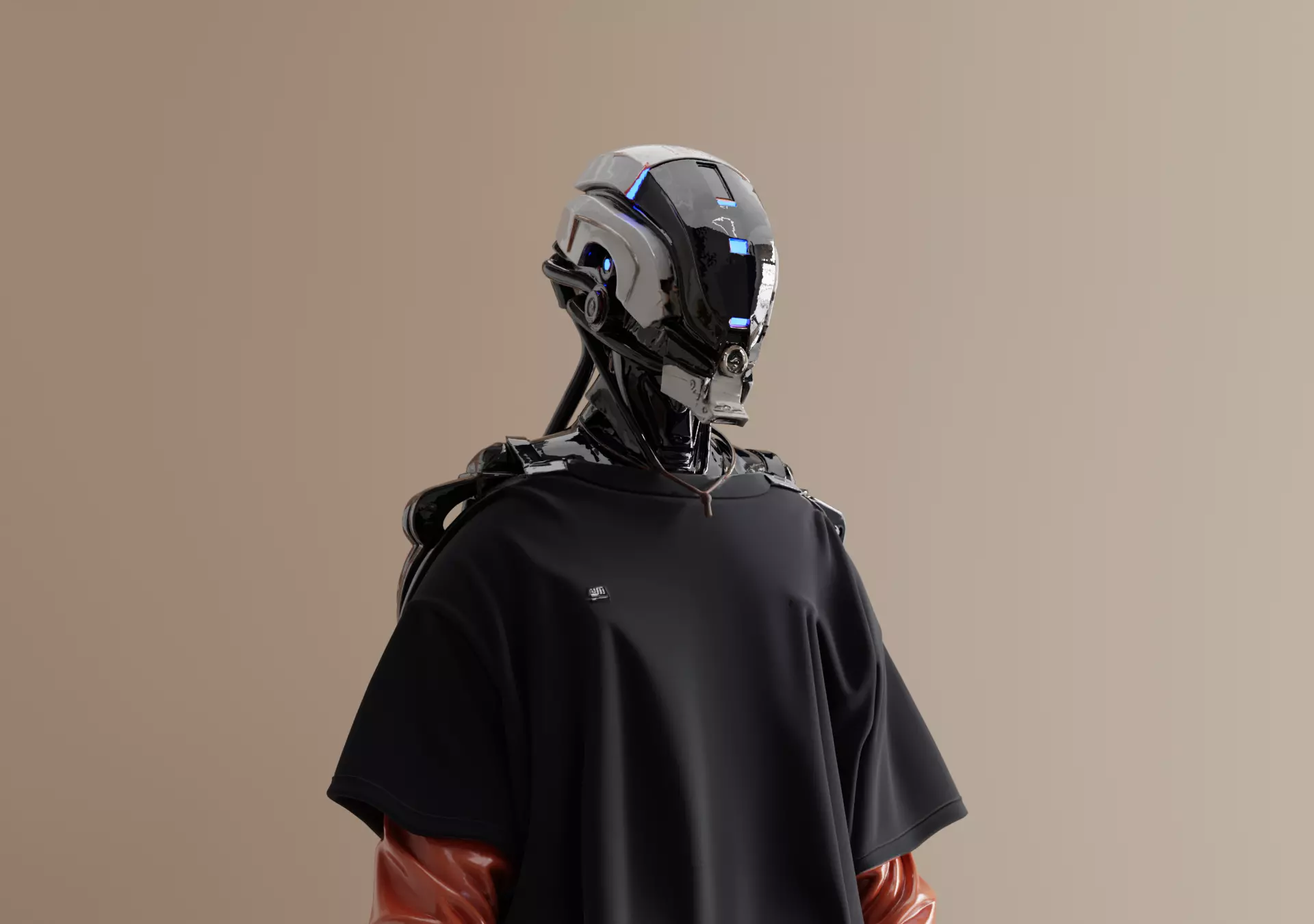 Futuristic Sci-Fi Robot High Detail 3D model_0