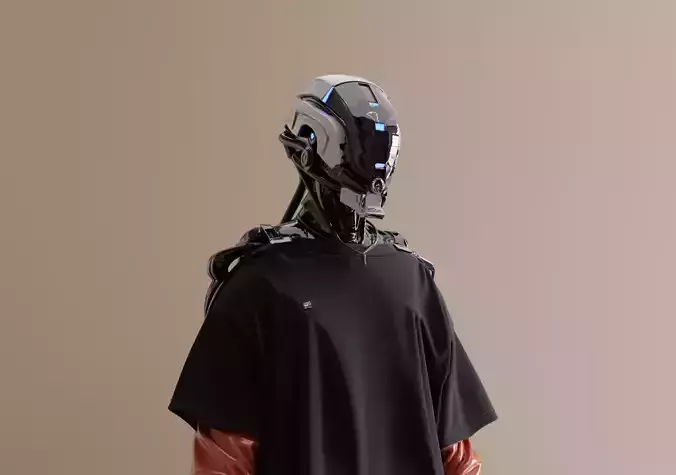 Futuristic Sci-Fi Robot High Detail 3D model Futuristic Sci-Fi Robot High Detail 3D model