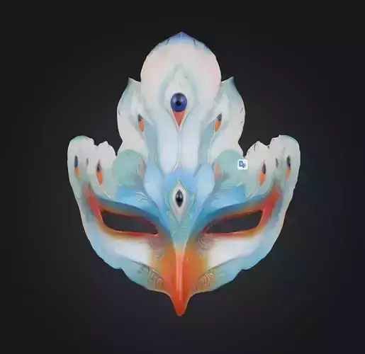 Masquerade Swan Mask - Prom Animal Swan Bird Embroidered Mask 