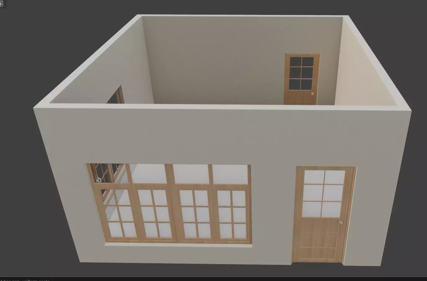 Bedroom Low-poly 3D model_0