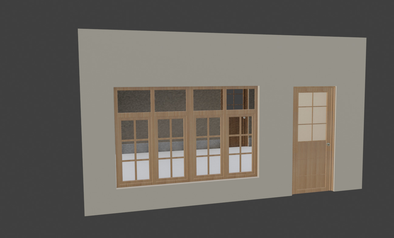 Bedroom Low-poly 3D model_3