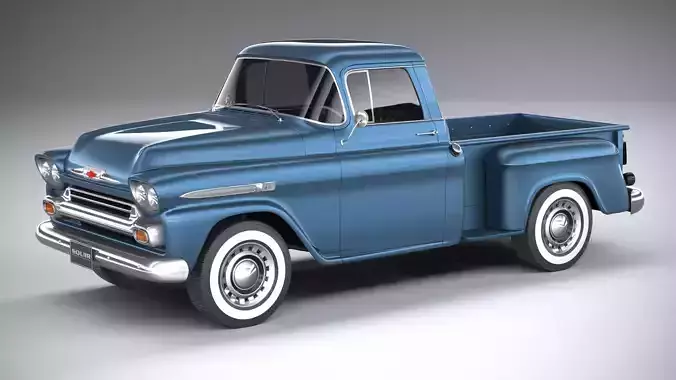 Apache Stepside Pickup 1958 3D model