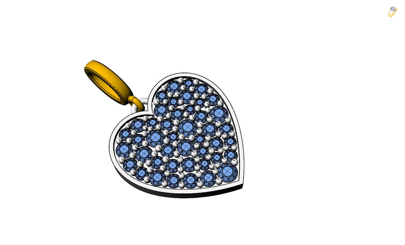 Heart Pendant 3D print model_12