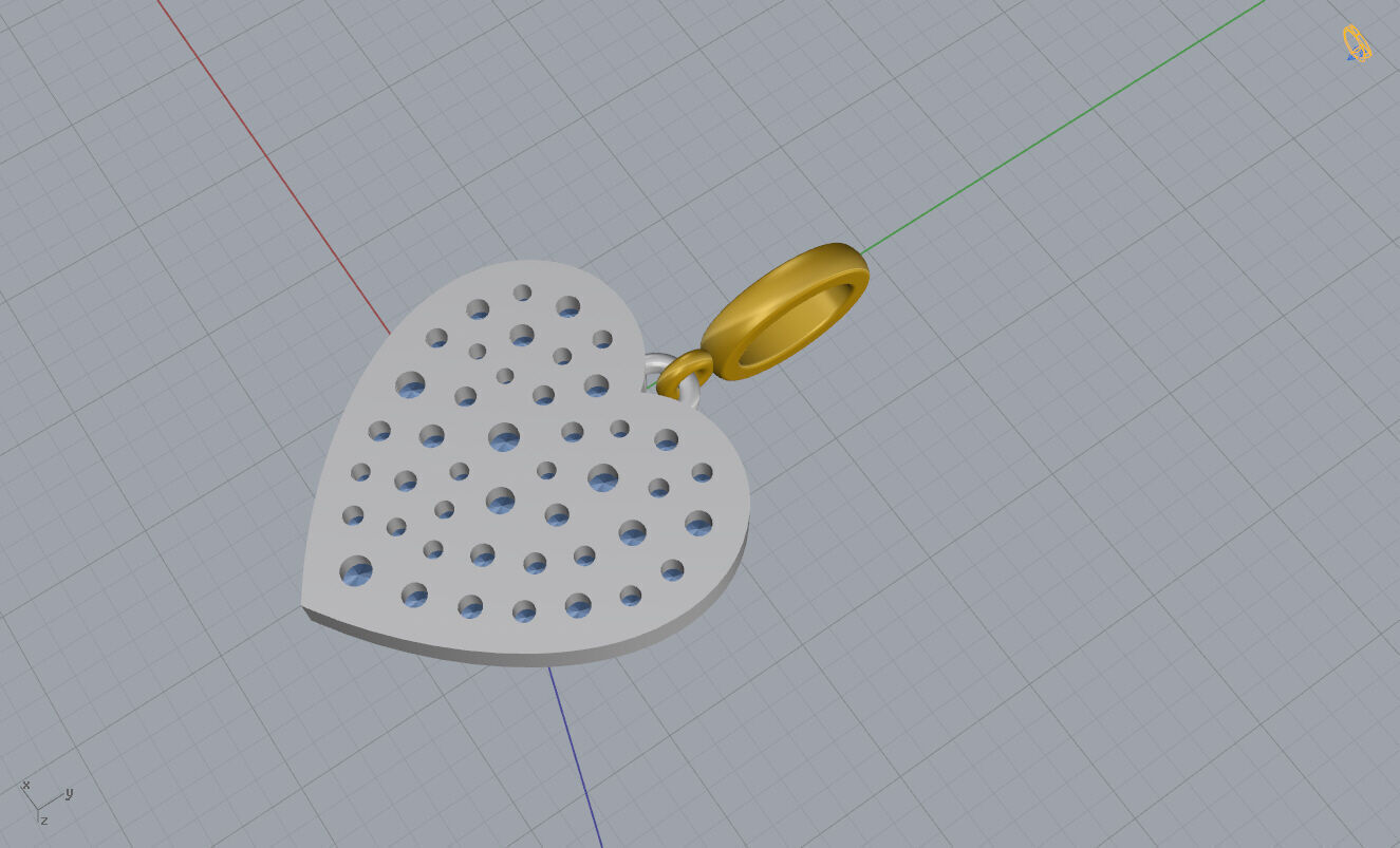 Heart Pendant 3D print model_11