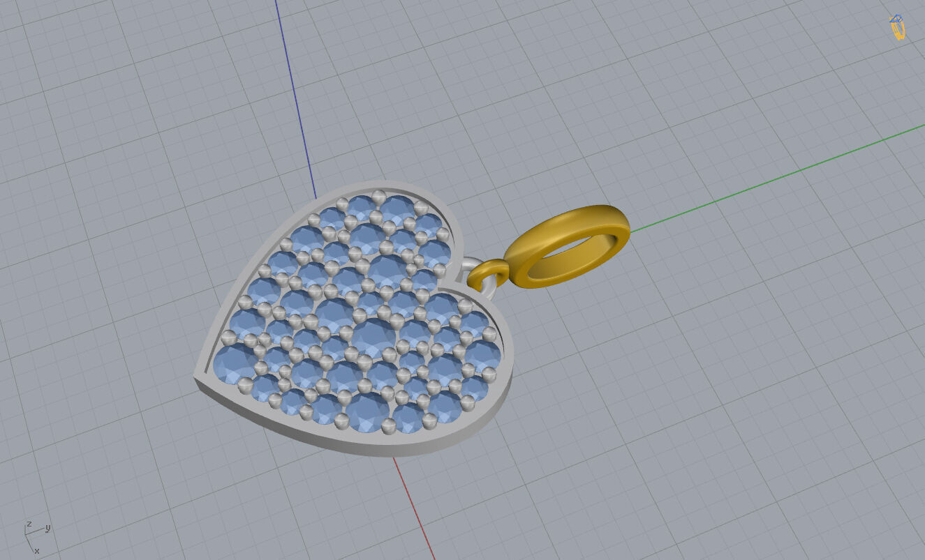 Heart Pendant 3D print model_10